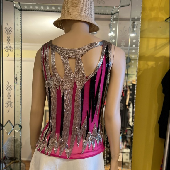 Barron Duquette  Top Size Small 100% silk zip closure amazing quality - Picture 8 of 16